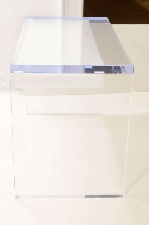 Lucite Writing Desk with Drawers at 1stdibs