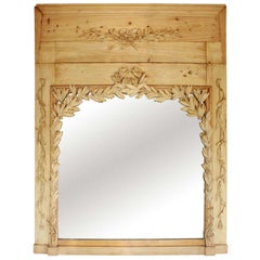 Antique Stripped Pine Mirror