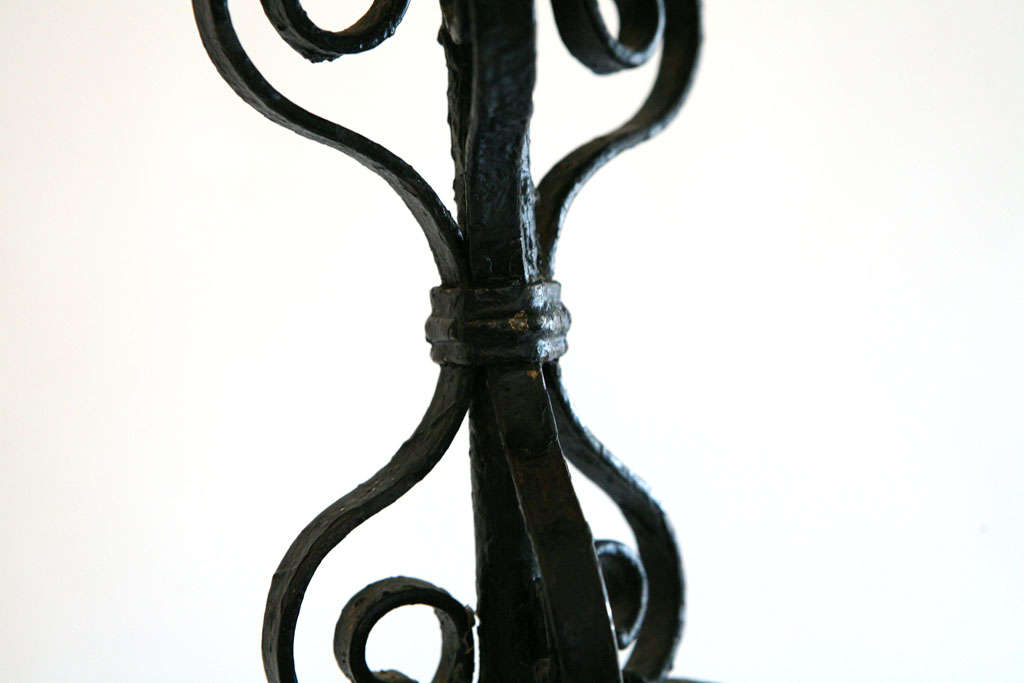 Pair of Iron Candlesticks For Sale 5