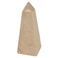 1970s Travertine Obelisk 1