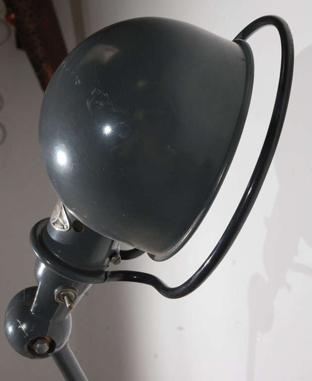 Vintage French Industrial Metal Lamp by Jean-Louis Domecq for Jielde Factory  In Good Condition For Sale In North Hollywood, CA