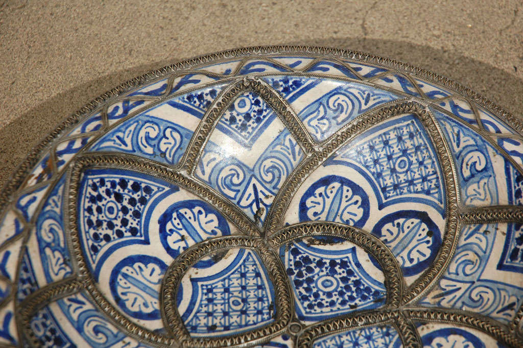 Antique Moroccan Ceramic Plate from Fez. 2