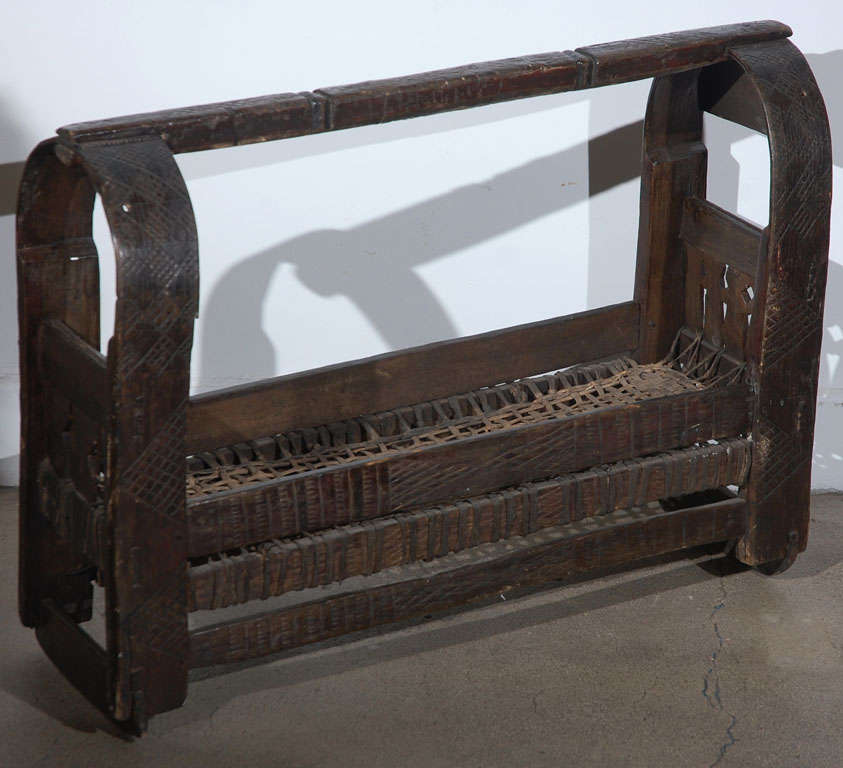 African Wooden Primitive Basket For Sale at 1stdibs