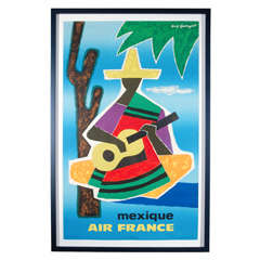 Vintage Air France Travel Poster by Guy Georget