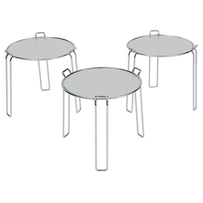 Set of 3 Hairpin Leg Nesting Tables at 1stDibs