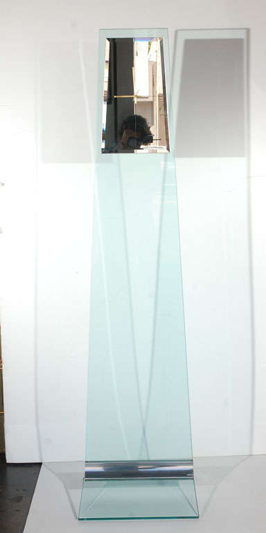 Glass and Steel Clock by Pace