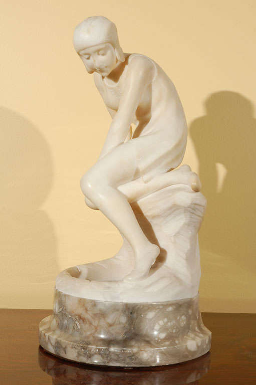 Art Deco Alabaster Statue