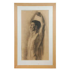 Charcoal Drawing Of Male Nude