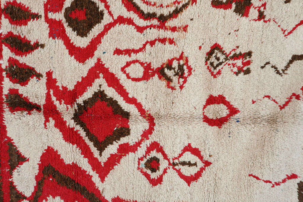 Wool Vintage Moroccan Rug For Sale