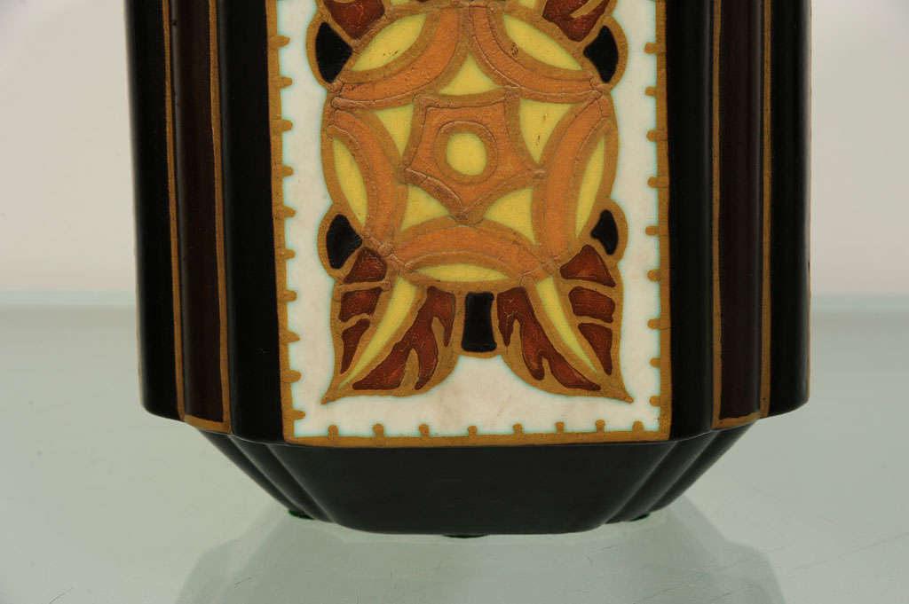 Mid-20th Century Boch Ceramic Vase by Catteau For Sale