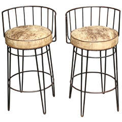 Pair of Iron Barstools