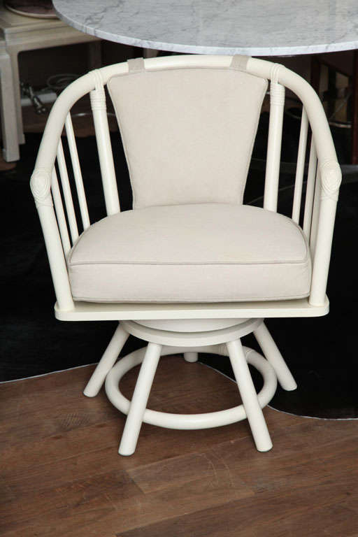 Rattan Swivel Chair at 1stdibs