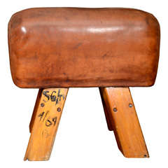 European Leather Gymcana Bench, small