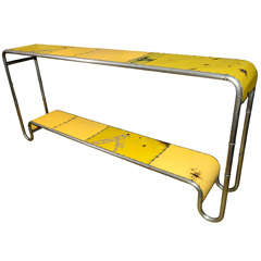 Yellow Steel Console, 2 tiers