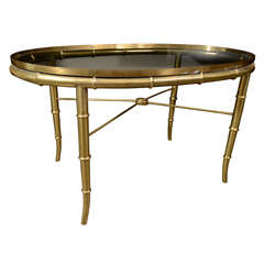 Mastercraft Brass Bamboo Cocktail Table