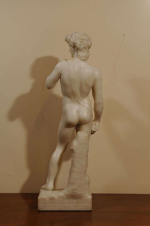 Carrara Marble Carrara marble statue of David For Sale