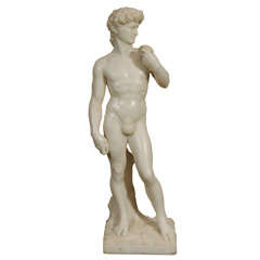 Carrara marble statue of David