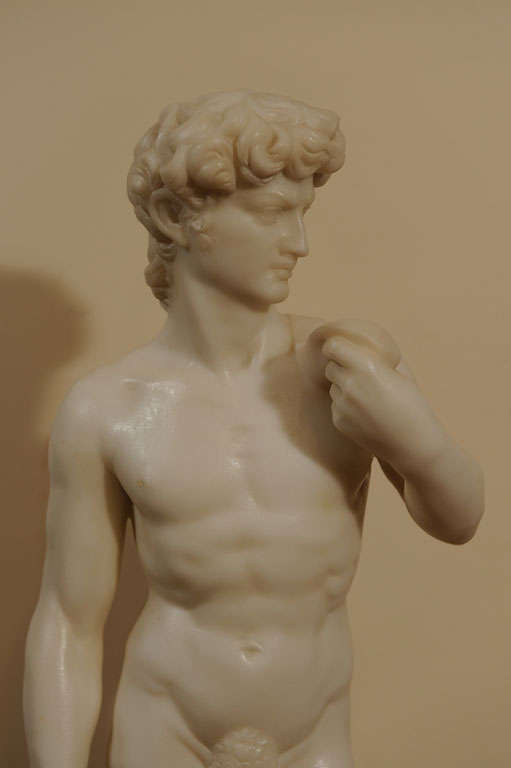 Carrara marble statue of David For Sale at 1stDibs