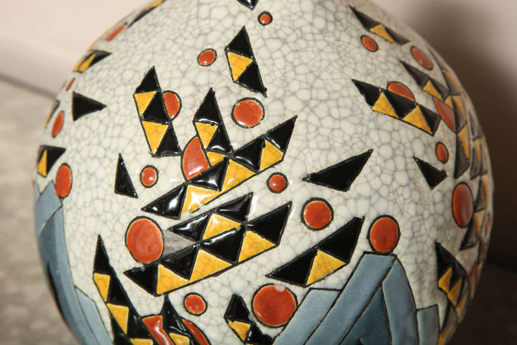 20th Century Boch Frères, Belgian Ceramic Vase