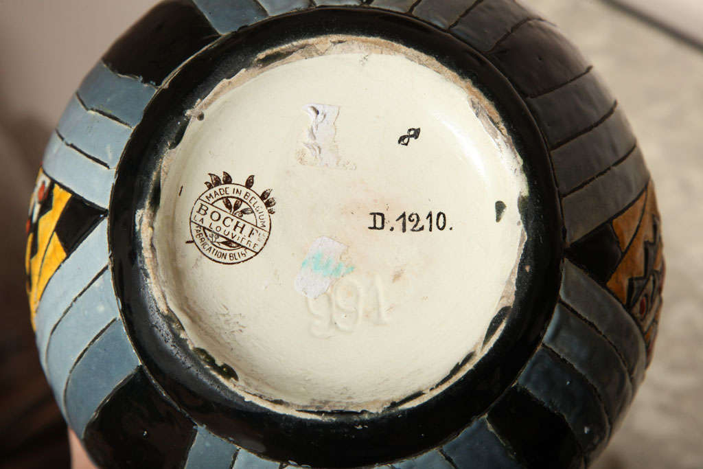 Boch Frères, Belgian Ceramic Vase 4