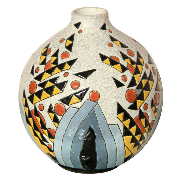Boch Frères, Belgian Ceramic Vase