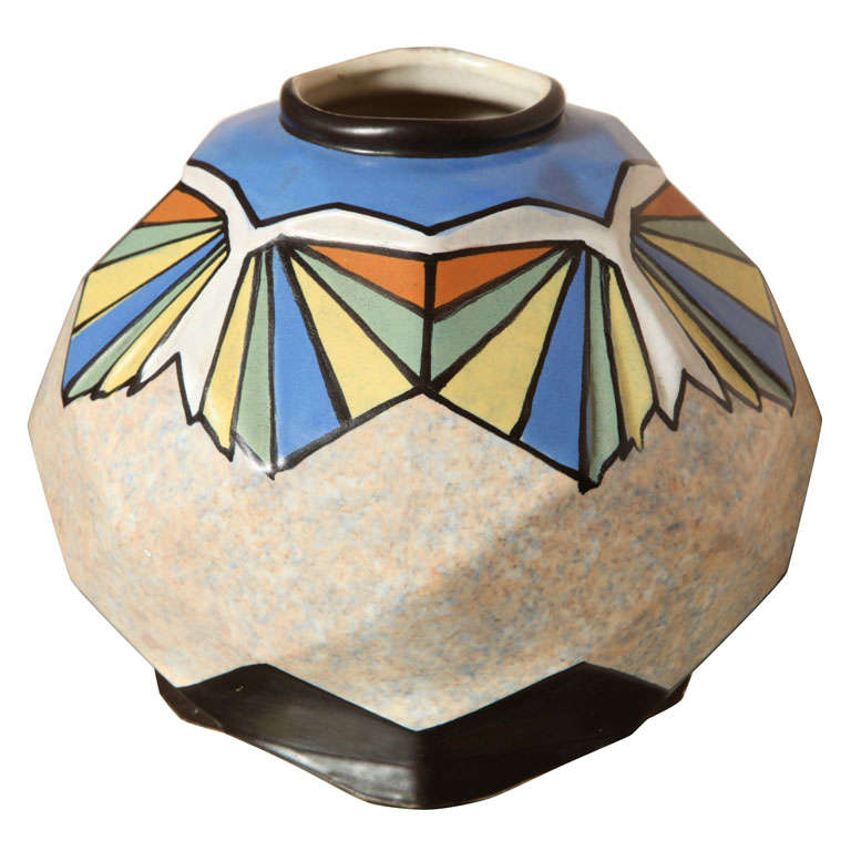 Belgian Art Deco Ceramic Vase by A. Dubois at 1stDibs a dubois