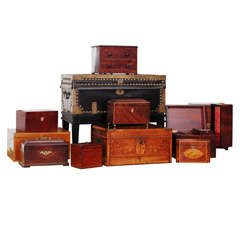 Antique A Collection Of Period Boxes