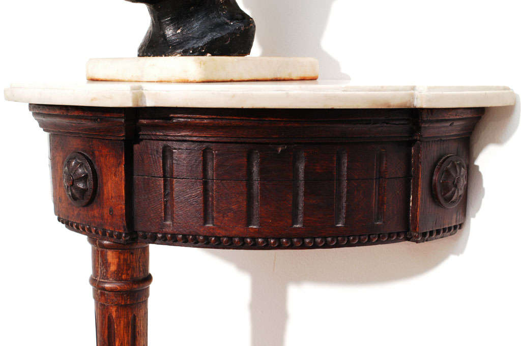 Neoclassic, Wall-Mounted Demilune Console, Italy, circa 1795 In Excellent Condition For Sale In Alexandria, VA