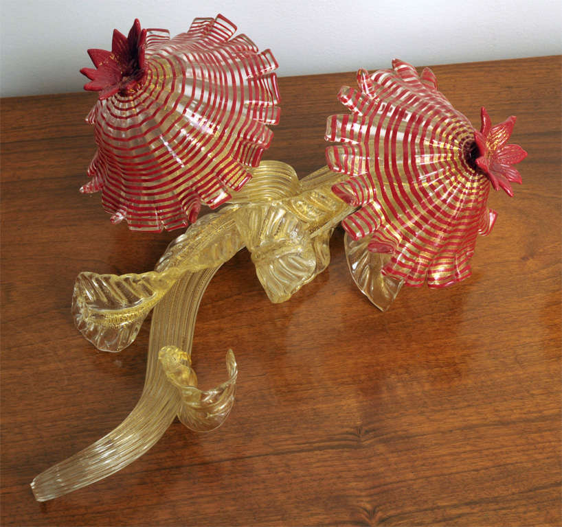 Barovier e Toso - Pair of Art deco centerpieces For Sale 3