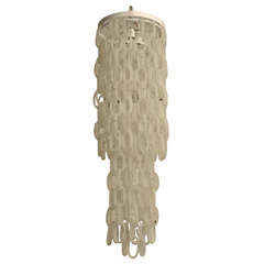Glamorous Vistosi glass chains chandelier