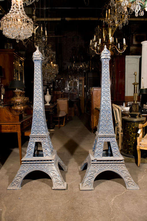 Vintage model of the Eiffel Tower used in a French department store display from the 1930's. Original colour and patina.