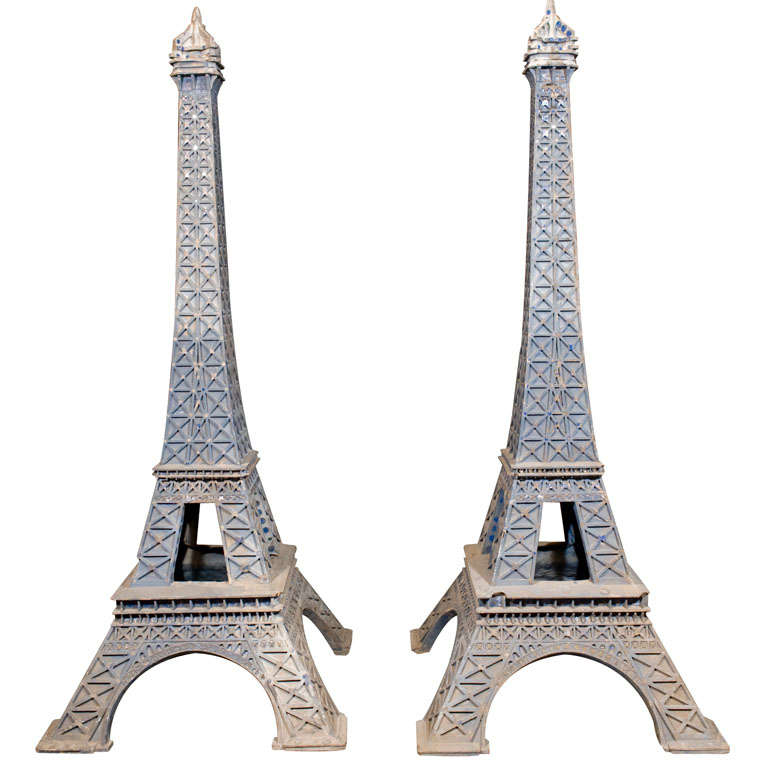 Two large scale models of the Eiffel Tower For Sale