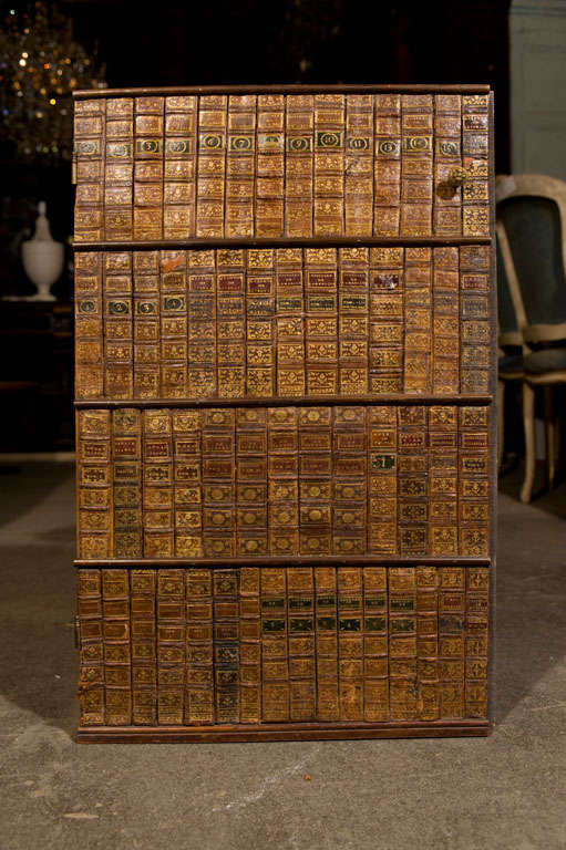 18th Century and Earlier Early 18th century leather book binding panels For Sale