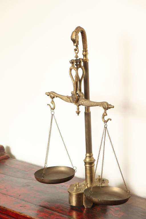 20th Century 1920's Bronze and Brass Scale