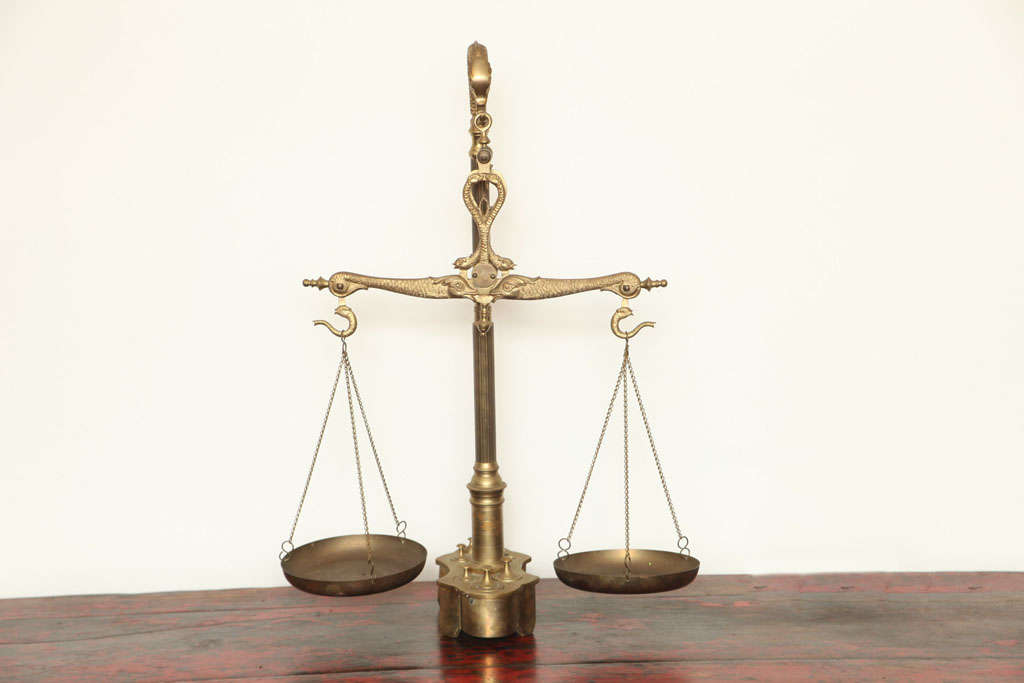 American 1920's Bronze and Brass Scale