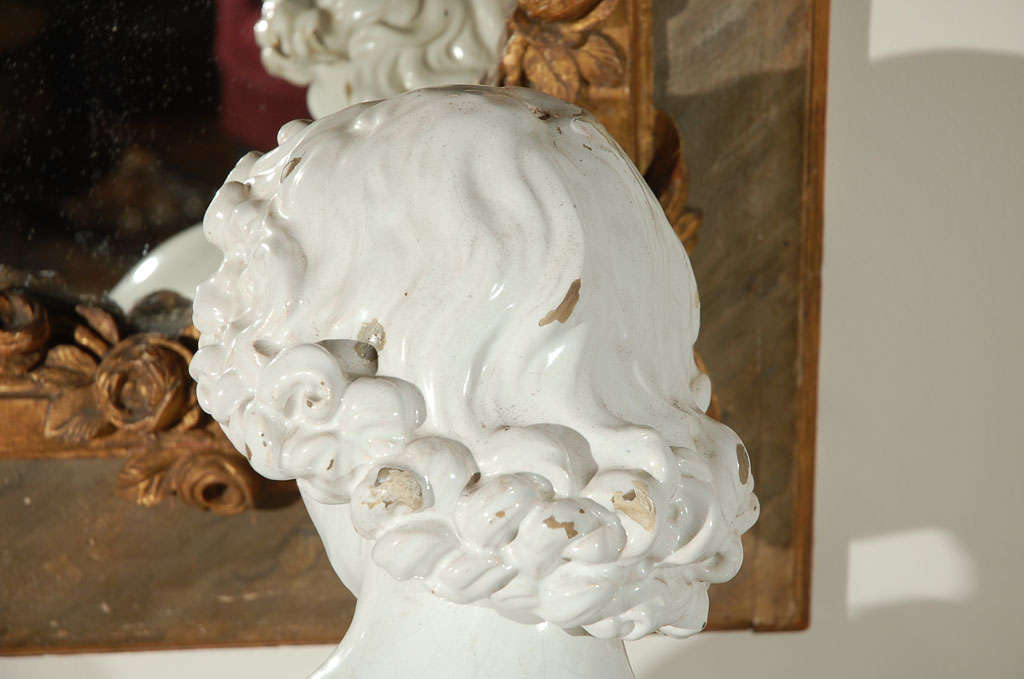 19th Century Majolica Head and Torso of a Boy 1