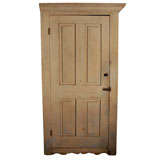 EARLY 19THC ONE DOOR CUPBOARD IN ORIGINAL CREAM OVER BLUE PAINT