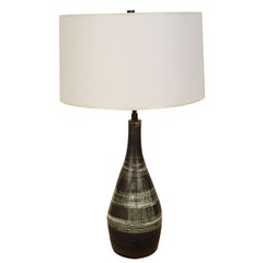 A 2 Potiers Signed Porcelainous Table Lamp.
