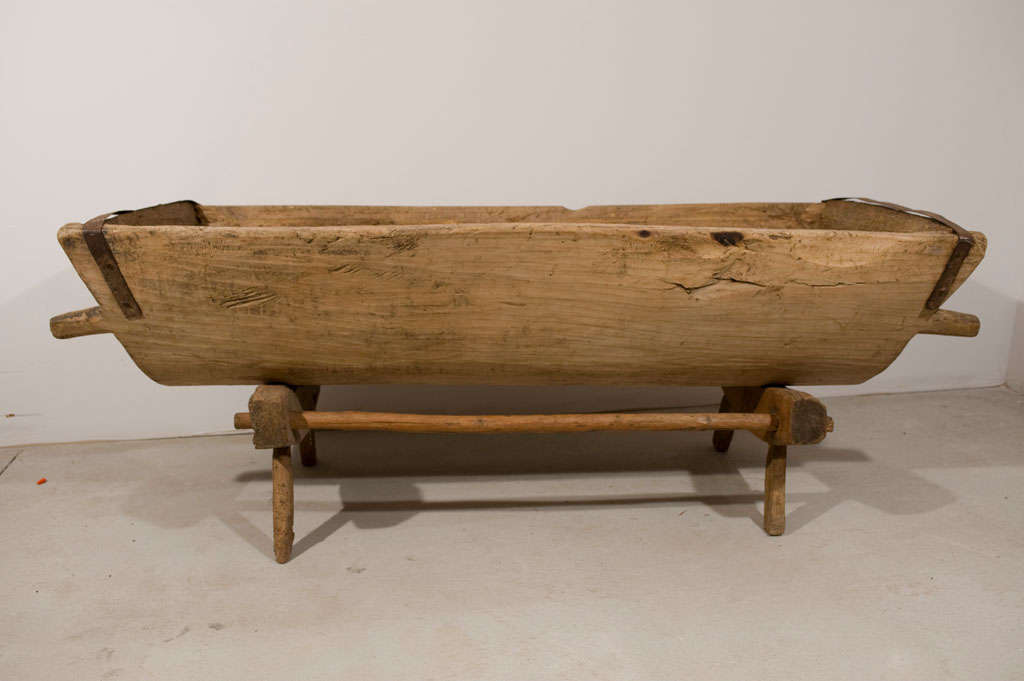Belgian Large Grain Trough on stand