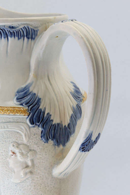 English Pearlware Shakespearean Pitcher For Sale 5