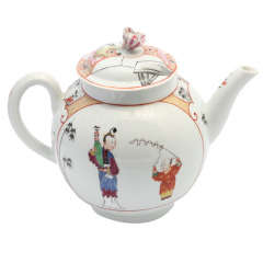 Antique Frist Period Worcester Porcelain Teapot