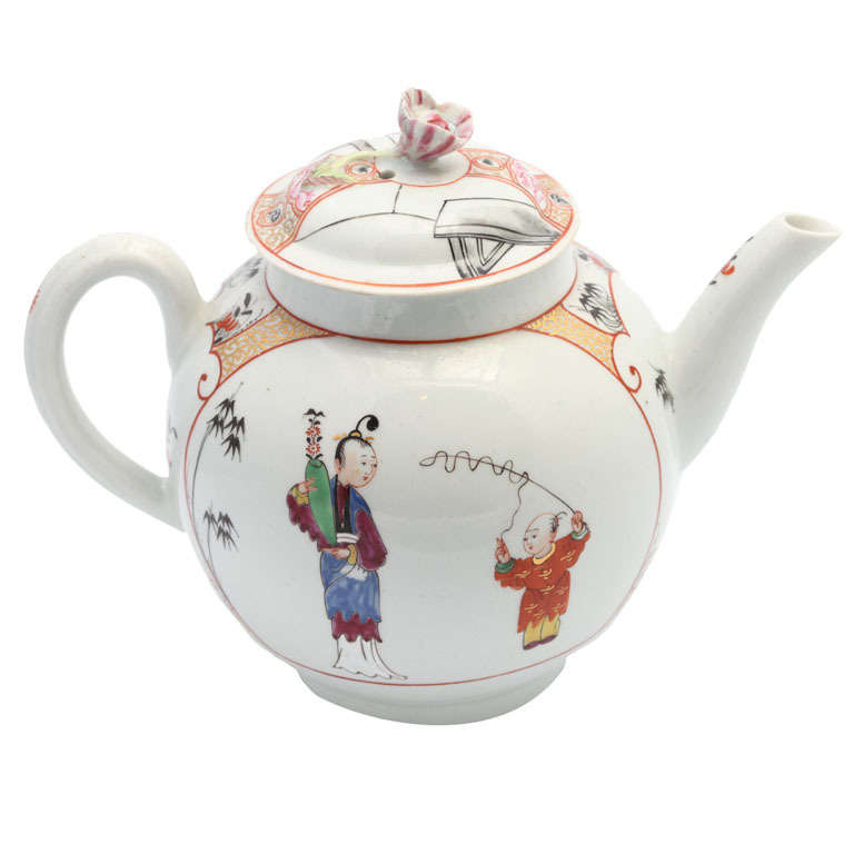 Frist Period Worcester Porcelain Teapot For Sale