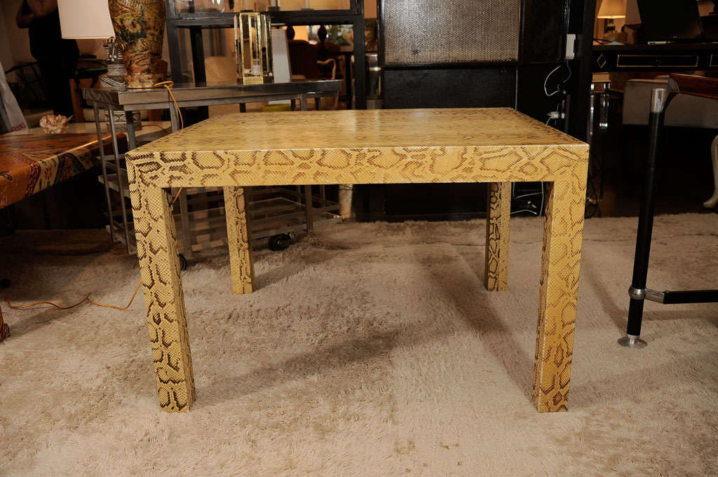 American Yellow Python Parsons Side Table