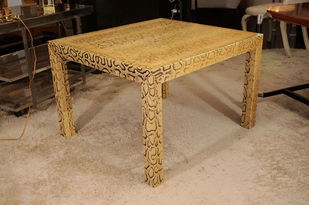 Yellow Python Parsons Side Table 2