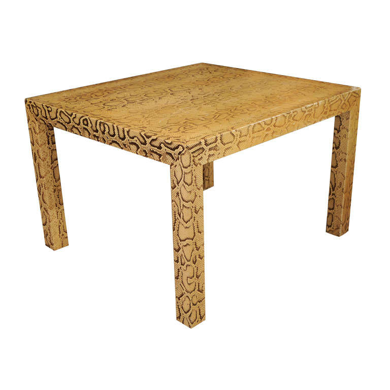 Yellow Python Parsons Side Table