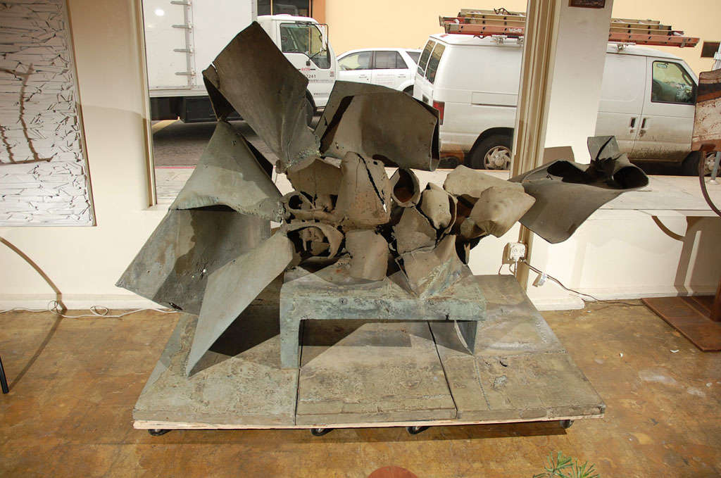 Commissioned by Litton Savings, Pamona, CA in 1961 after being exhibited at Primus-Stuart Gallery on La Cienenga Blvd. A unique opportunity to acquire on of Peter's earliest expressions in his then new-found bronze work.  Created in the foundry