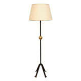 Iron and Brass Globe Floor Lamp