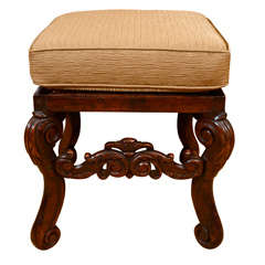 Baroque walnut stool