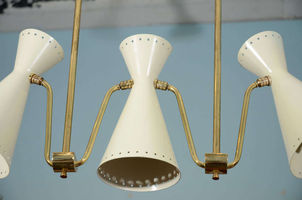 Mid-20th Century 6-Light  Hanging fixture by Stilnovo