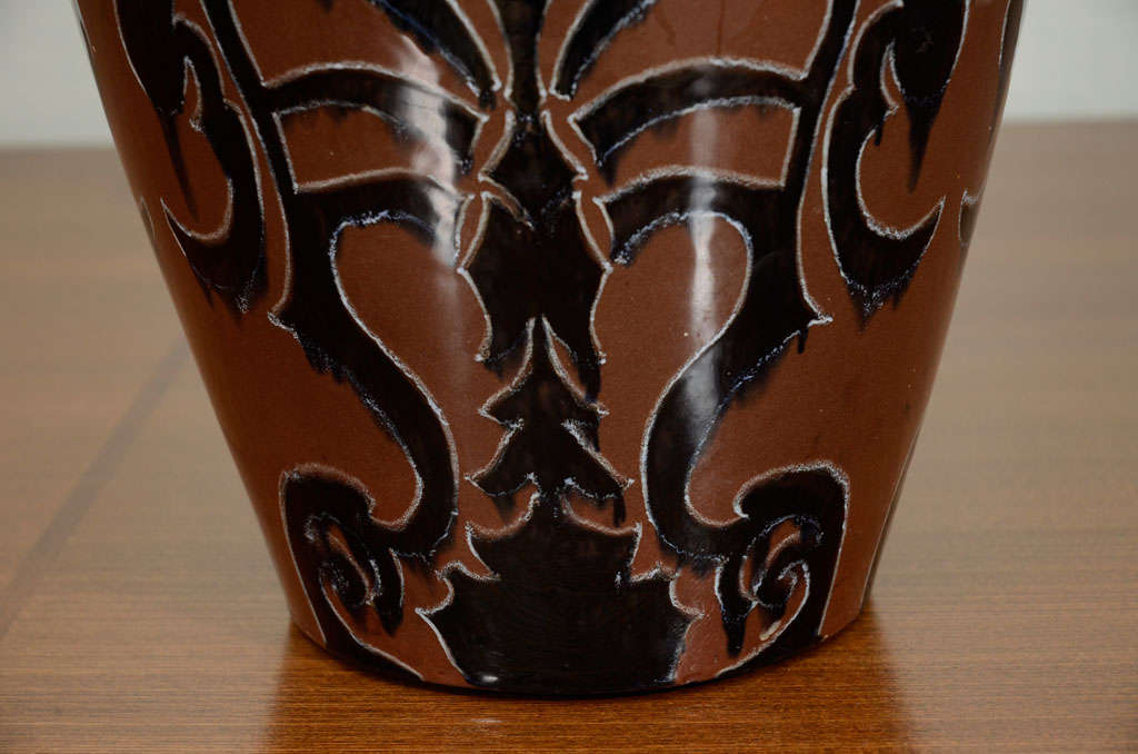 Dutch Large Scale Earthenware Vase by Rozenburg